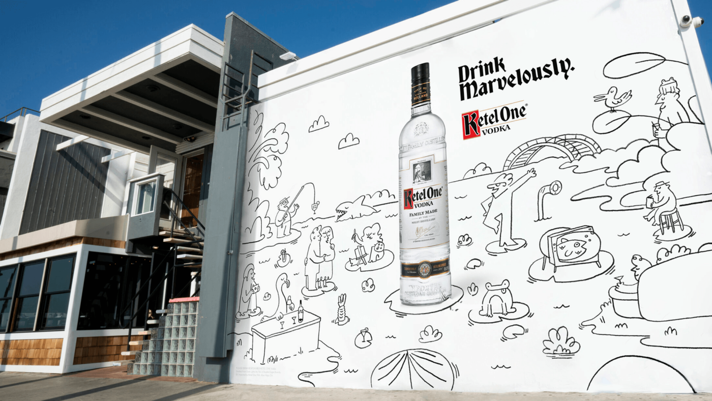 Spirits Vodka Out Of Home Billboards La Hand Painted Mural Ketel One